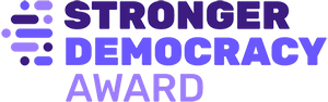 Stronger Democracy Award logo square version